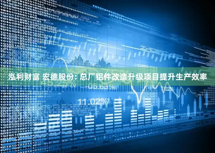 泓利财富 宏德股份: 总厂铝件改造升级项目提升生产效率