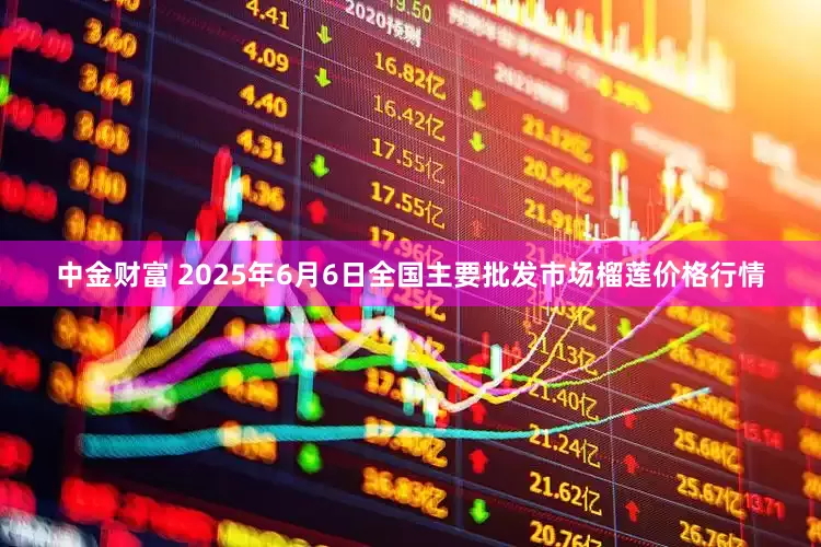 中金财富 2025年6月6日全国主要批发市场榴莲价格行情